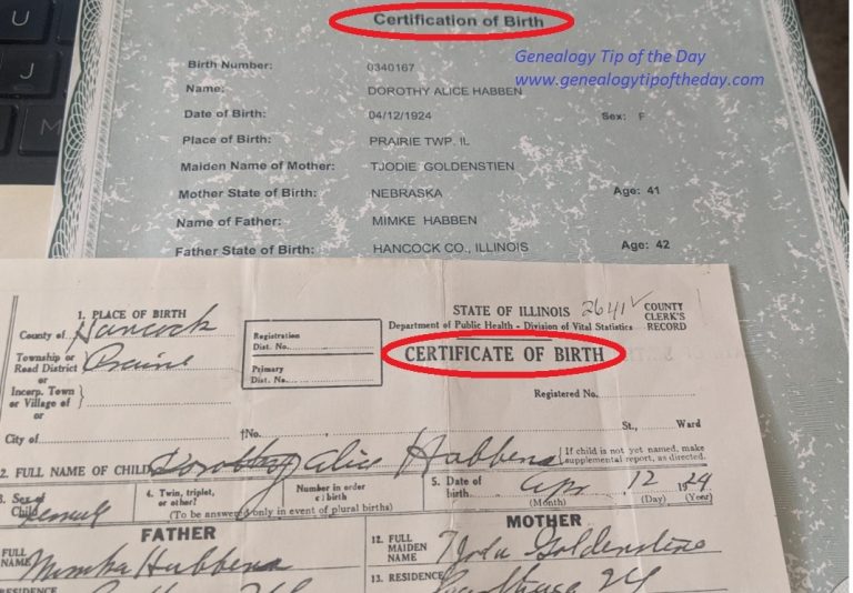 notarized birth certificate